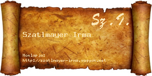 Szatlmayer Irma névjegykártya